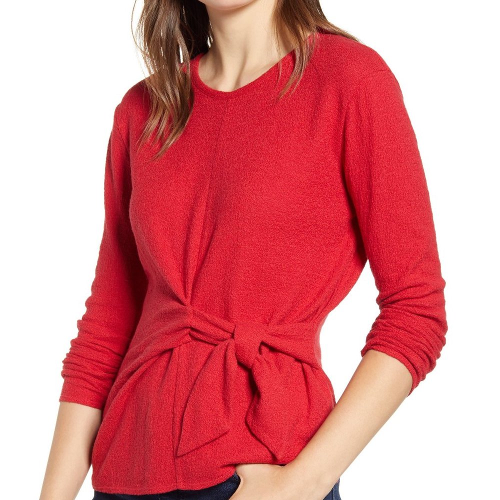 Madewell Texture and Thread Side Tie Tee